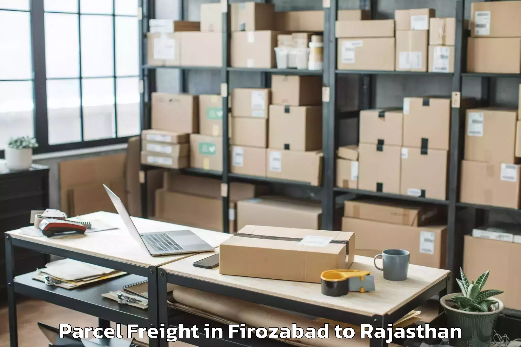 Book Your Firozabad to Vallabhnagar Parcel Freight Today